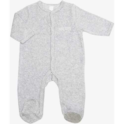 Vêtements Enfant Pyjamas / Chemises de nuit ADIDAS YEEZY BOOST 380 MIST 24.5cm Pyjama velours bébé gris chiné - Mini nous Gris