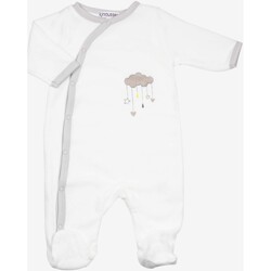 Vêtements Enfant Pyjamas / Chemises de nuit Trois Kilos Sept Pyjama naissance mixte - Doux rêves Blanc