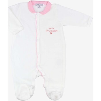 Vêtements Enfant Pyjamas / Chemises de nuit Trois Kilos Sept Pyjama naissance - Petite princesse Blanc