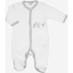 Vêtements Enfant Pyjamas / Chemises de nuit Trois Kilos Sept Grenouillère bébé - Jungle Blanc