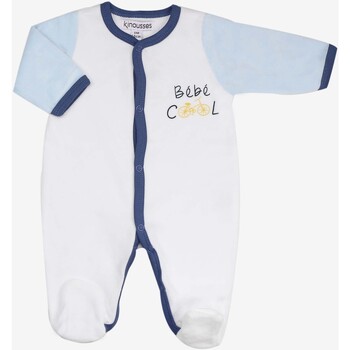 Vêtements Enfant Pyjamas / Chemises de nuit Trois Kilos Sept Pyjama naissance garçon - Bébé cool Blanc