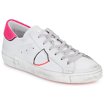 Chaussures Femme Baskets basses Philippe Model PRSX LOW WOMAN Blanc / Rose