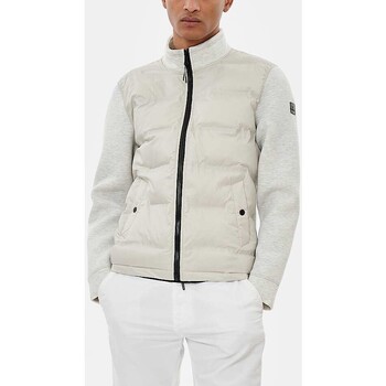 veste kaporal  - veste zippée bi matière - gris clair 