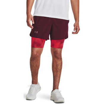 Vêtements Homme Shorts / Bermudas Under sportstyle ARMOUR Launch 5'' 2-In-1 Rouge
