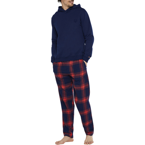 Vêtements Homme Pyjamas / Chemises de nuit Arthur Tenue d'int?rieur compl?te coton Bleu