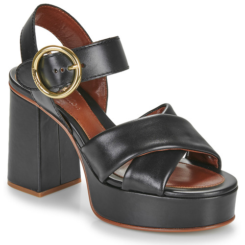 Chaussures Femme chloe betty 50mm ankle heels item See by Chloé LYNA Noir