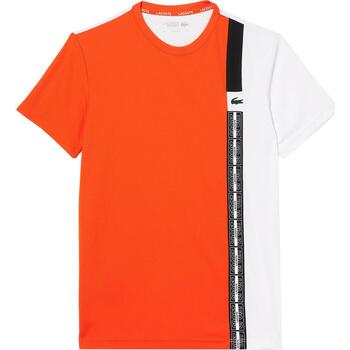 Vêtements Homme T-shirts manches courtes Lacoste Tee-shirts tennis performance Orange