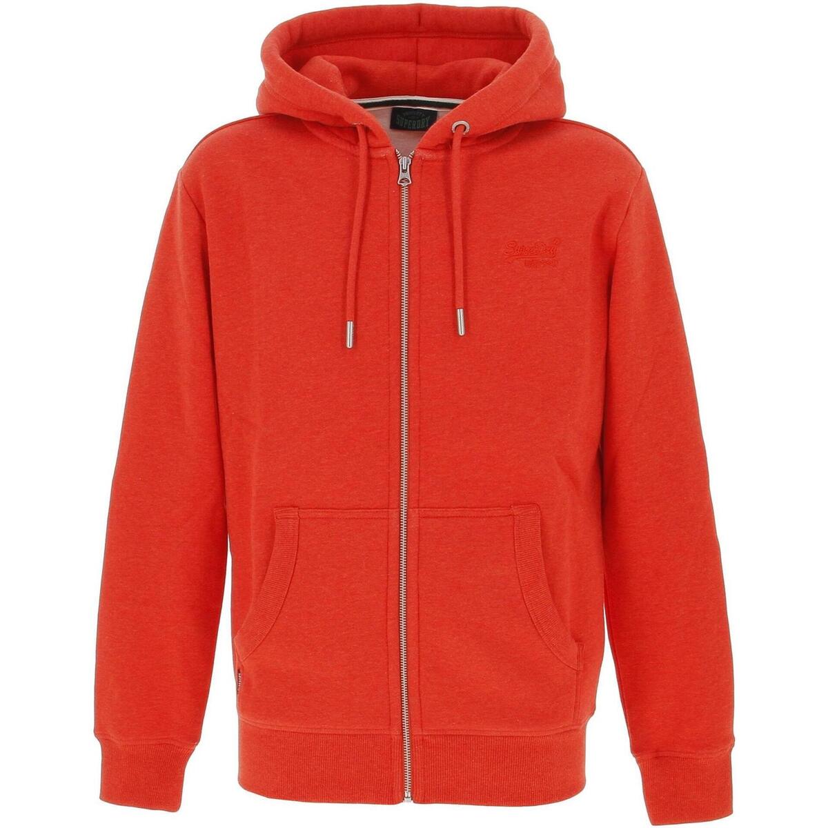 Vêtements Homme Sweats Superdry Essential log zip hoodie bright orange marl Orange