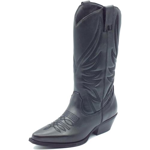 Chaussures Femme Bottes Metisse DX607 Vitello Nero Noir