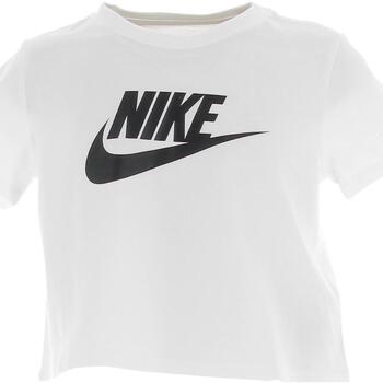 Vêtements Fille T-shirts manches courtes Grey Nike G nsw tee crop futura Blanc