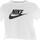 Vêtements Fille T-shirts manches courtes Nike G nsw tee crop futura Blanc