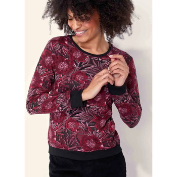 Vêtements Femme Pulls Tunique Imprimée Coton Biokong Sweat maille TINGRI Rouge