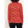 Vêtements Femme Vestes / Blazers La Fiancee Du Mekong Veste imprimée maille chaude cintrée CATLINE Rouge