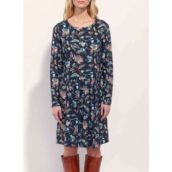 Vêtements Femme Robes courtes Yves Saint Laurekong Robe imprimée fluide droite Ecovero OKI Bleu