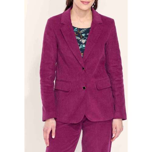 La Fiancee Du Mekong Veste blazer velours uni ETAWA Violet - Vêtements  Vestes / Blazers Femme 125,00 €