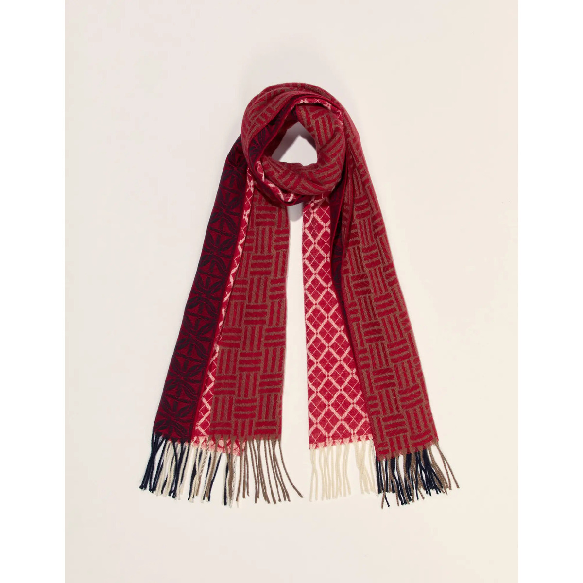 Accessoires textile Femme Echarpes / Etoles / Foulards La Fiancee Du Mekong Echarpe en maille CAMIL Rouge
