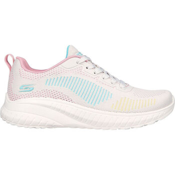 Chaussures Femme Running / trail Skechers BOBS SQUAD CHAOS BLRS Blanc