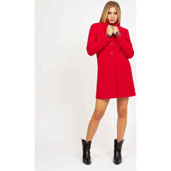Vêtements Femme Manteaux Silvian Heach Manteau femme  rouge à col mao Rouge