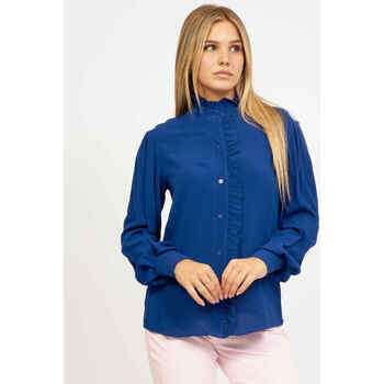 Vêtements Femme Chemises / Chemisiers Silvian Heach Chemise bleue  à volants Bleu