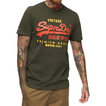 Vêtements Homme T-shirts graphic manches courtes Superdry Tee shirt  Classic VL Heritage Noir