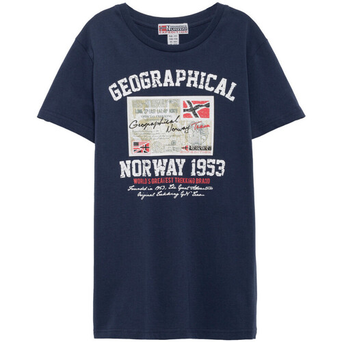 Vêtements Enfant La Maison De Le Geographical Norway T-shirt pour enfant Bleu