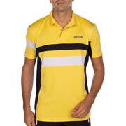striped shortsleeved polo shirt Grigio