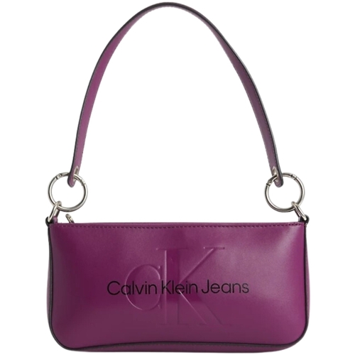 Sacs Femme side-slit ribbed-knit dress Calvin Klein Jeans Sac porte epaule  Ref 61408 Viol Violet