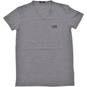 Vêtements Homme T-shirts manches courtes Roberto Cavalli QXO03B JD003 Gris