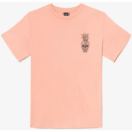 Vêtements Homme T-shirts & Polos Le Temps des Cerises T-shirt holo corail imprimé Blanc