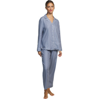 Vêtements Femme Pyjamas / Chemises de nuit Selmark Pyjama pantalon chemise manches longues Corbatera Bleu