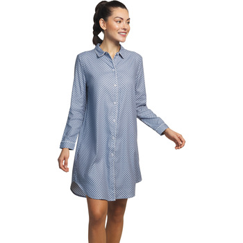 Vêtements Femme Pyjamas / Chemises de nuit Selmark Chemise de nuit manches longues Corbatera Bleu