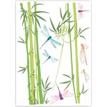 Autocollant Mural libellules Bambou
