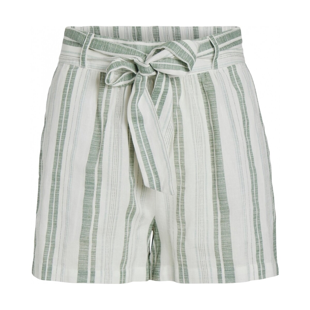 Vêtements Femme Shorts / Bermudas Vila Etni Shorts - Cloud Dancer/Green Blanc