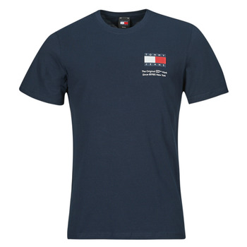 Vêtements Homme T-shirts manches courtes Tommy Jeans TJM SLIM ESSENTIAL FLAG TEE EXT Marine