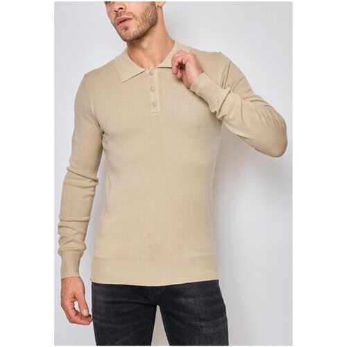 Kebello Pull col polo Beige H Beige - Vêtements Pulls Homme 29,99 €