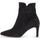 Chaussures Femme Bottines Gabor Bottines en velours à talon décroché recouvert Noir