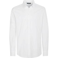 Vêtements Homme T-shirts manches longues D&G Chemise Blanc