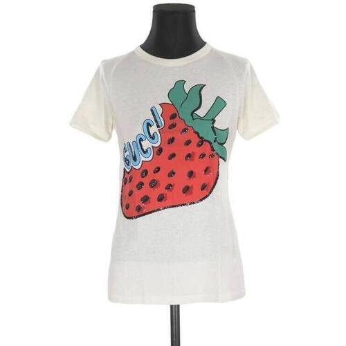 Gucci T-shirt en coton Blanc - Vêtements Débardeurs / T-shirts sans manche  Femme 207,00 €