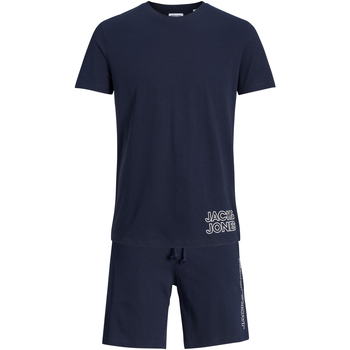 Vêtements Homme Pyjamas / Chemises de nuit Jack & Jones Pyjama court coton Bleu
