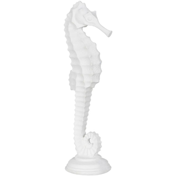 Maison & Déco Statuettes et figurines Ixia Statue hippocampe en résine blanche 45 cm Blanc