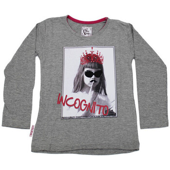Vêtements Fille Oreillers / Traversins Miss Girly T-shirt manches longues fille FONITO Gris
