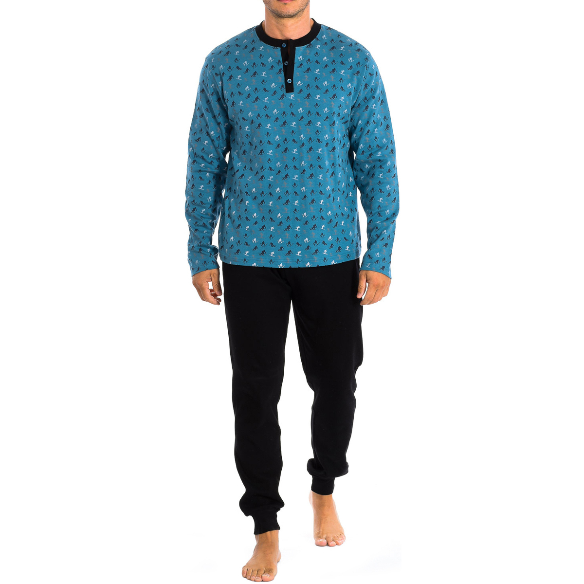 Vêtements Homme Pyjamas / Chemises de nuit Kisses&Love KL30175 Bleu