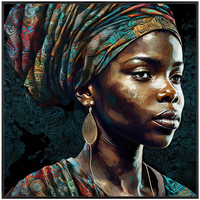 OFFREZ LA MODE EN CADEAU Tableaux / toiles Signes Grimalt Peinture De Femme Africaine Noir