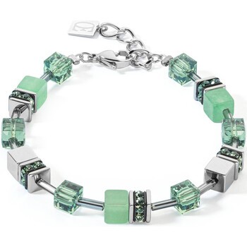 Montres & Bijoux Femme Bracelets Coeur De Lion Bracelet  GeoCUBE® Iconic Precious vert Blanc