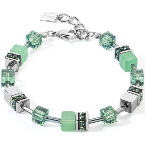 Montres & Bijoux Femme Bracelets Coeur De Lion Bracelet  Geocube Iconic Precious vert Blanc