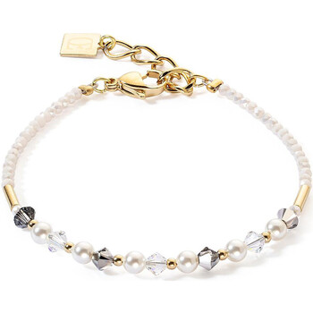 Montres & Bijoux Femme Bracelets Coeur De Lion Bracelet  Princess Pearls gris-cristal Jaune