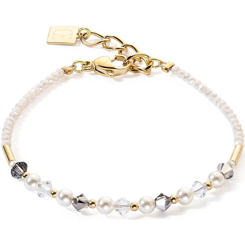 La Bottine Souri Femme Bracelets Coeur De Lion Bracelet  Princess Pearls gris-cristal Jaune