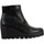 Chaussures Femme Boots Gabor Bottine Cuir Foulard Noir