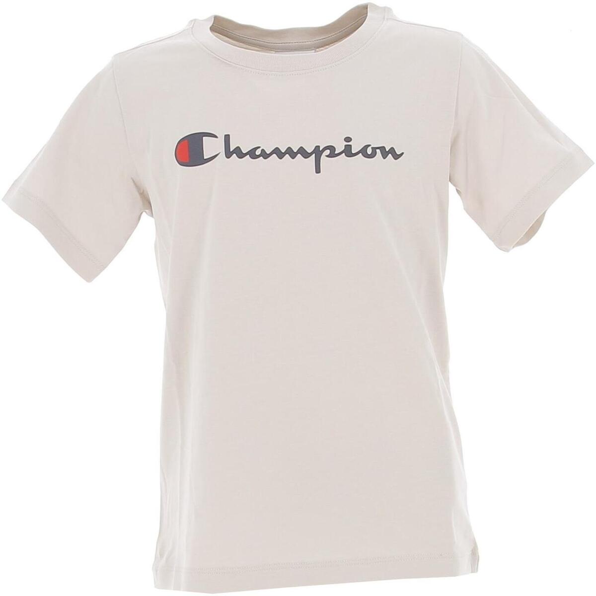 Vêtements Garçon T-shirts manches courtes Champion Crewneck t-shirt Beige