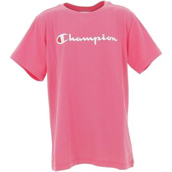 Vêtements Garçon T-shirts manches courtes Champion Crewneck t-shirt Rose